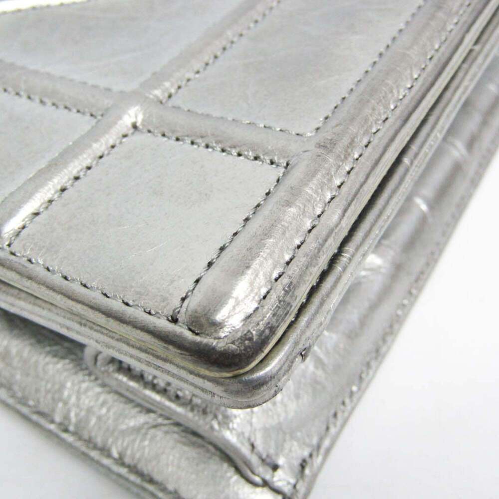 CHRISTIAN DIOR Silver Leather Shoulder Bag - Picture 6 of 16